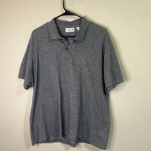 LACOSTE POLO CLASSIC FIT PIQUÉ MARL POLO SHIRT SIZE XXL Gray